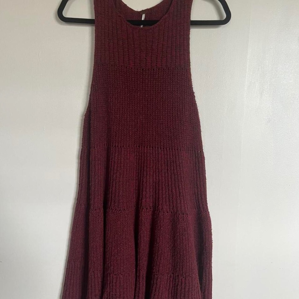 Free People burgundy knitted dress
